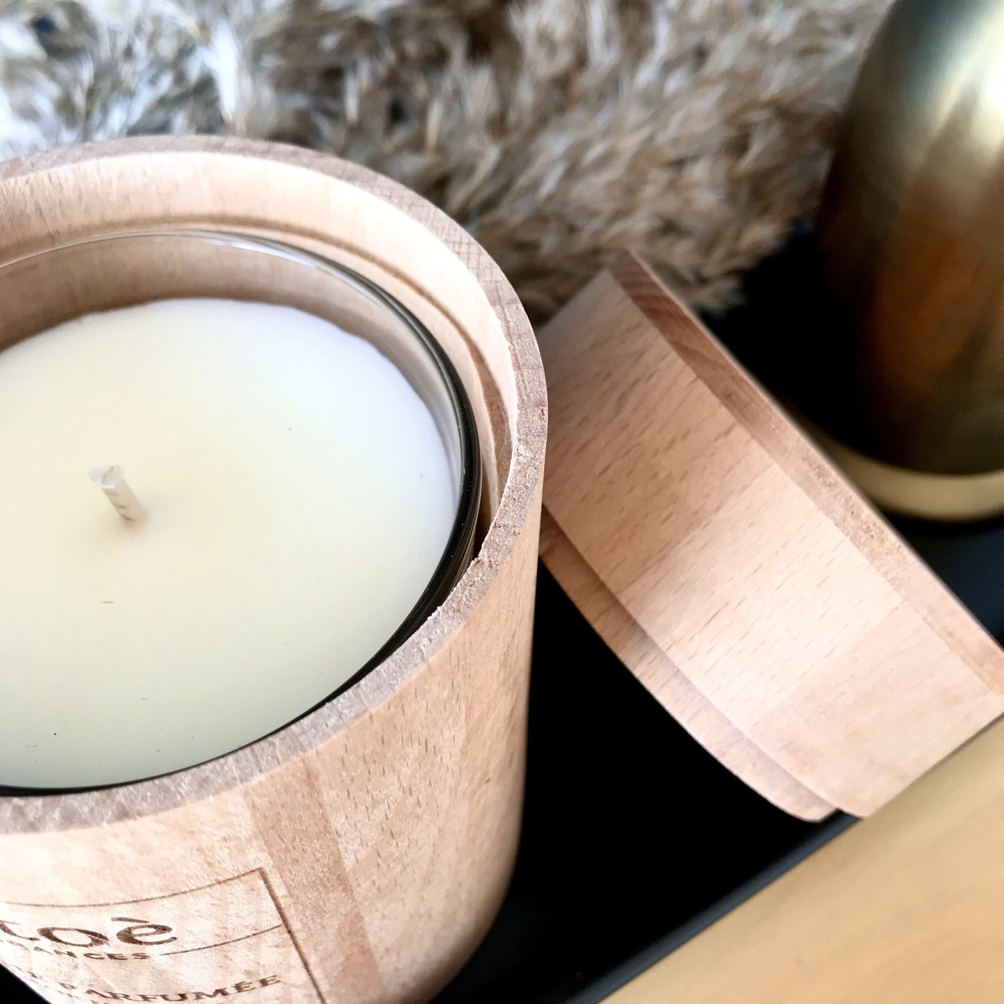 Écrin naturel Bougie «Coton»